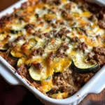 Cheesy Beef & Zucchini Casserole