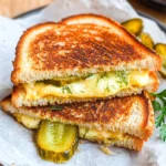 Crispy Dill Pickle Grilled Cheese Sandwich - theamazingfood