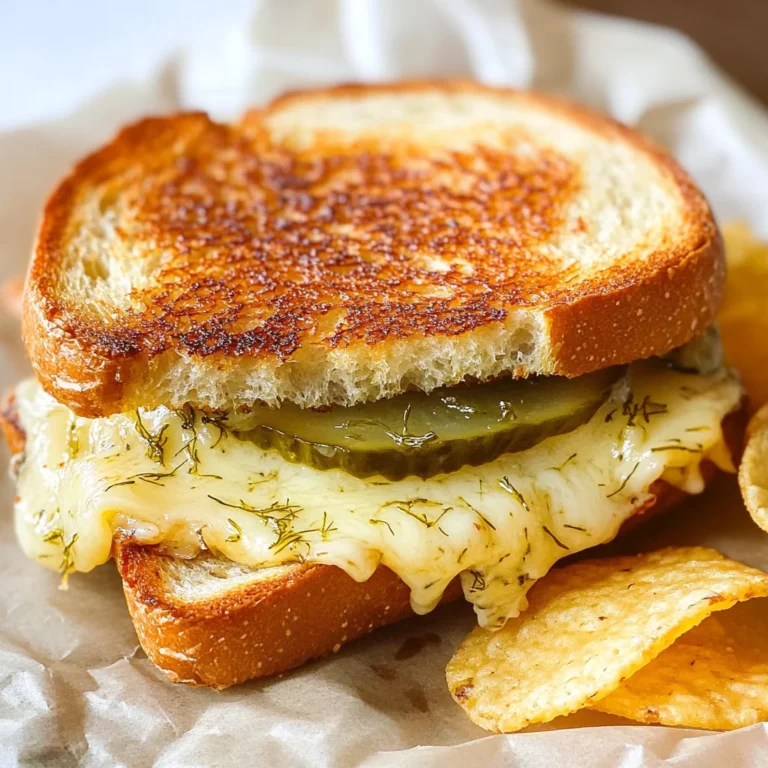 Crispy Dill Pickle Grilled Cheese Sandwich