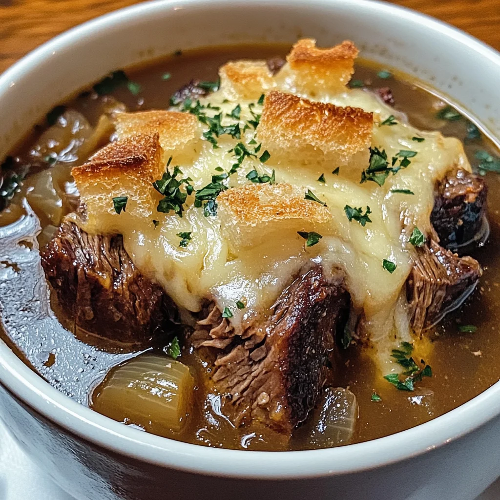 French Onion Beef Short Rib Soup