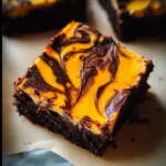 Halloween Cream Cheese Swirl Brownies