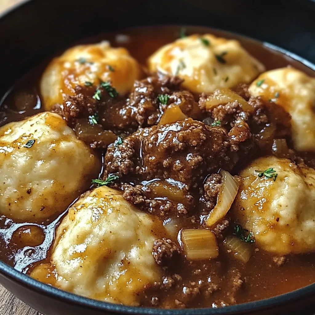 Hearty Ground Beef and Dumplings : Perfect Dinner