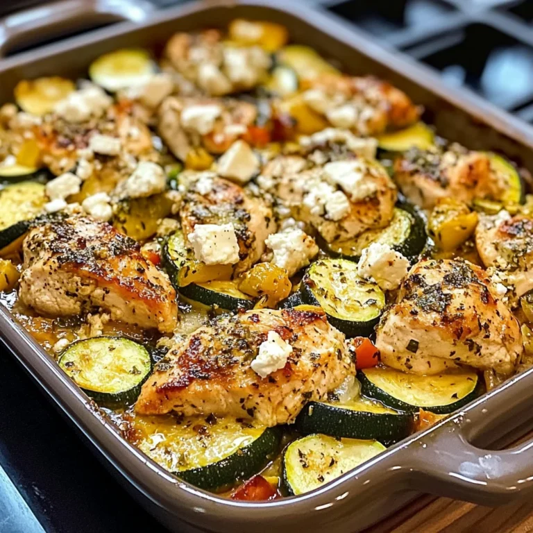 Mediterranean Chicken Zucchini Bake