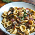 Orecchiette with Mushroom Thyme Sauce