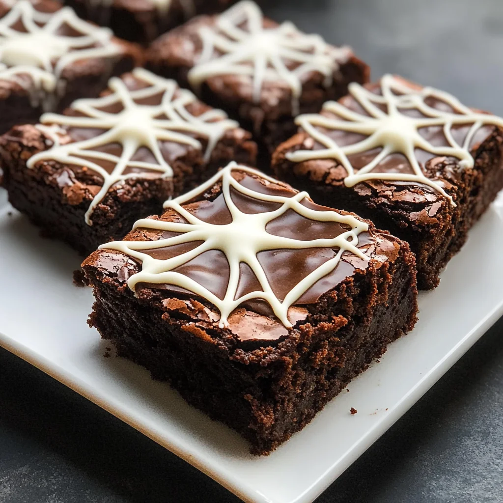 Spider Web Brownies