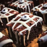 spooky mummy brownies