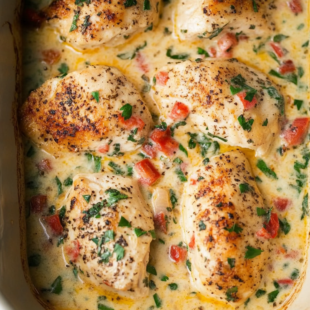 Baked Tuscan Chicken Casserole
