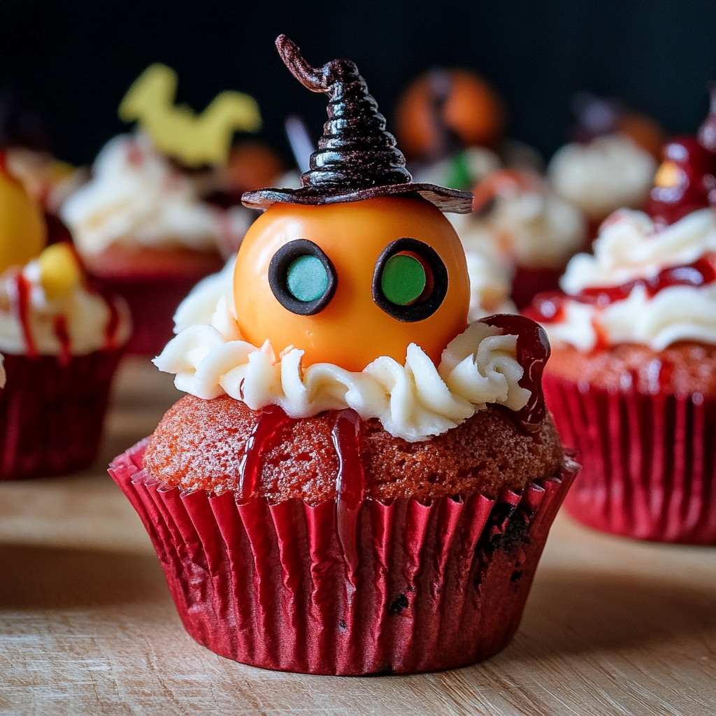 Halloween Augapfel Cupcakes