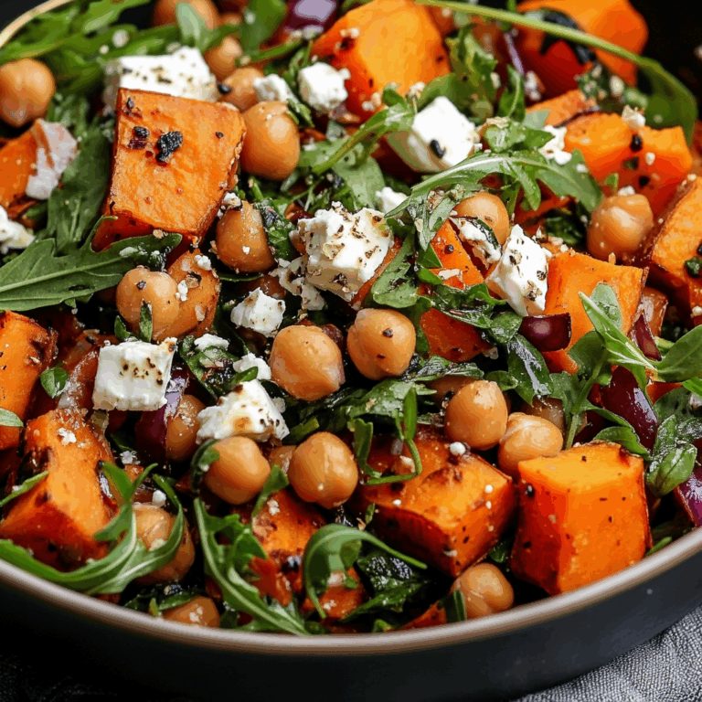 Sweet Potato and Chickpea Salad with Feta and Herbs