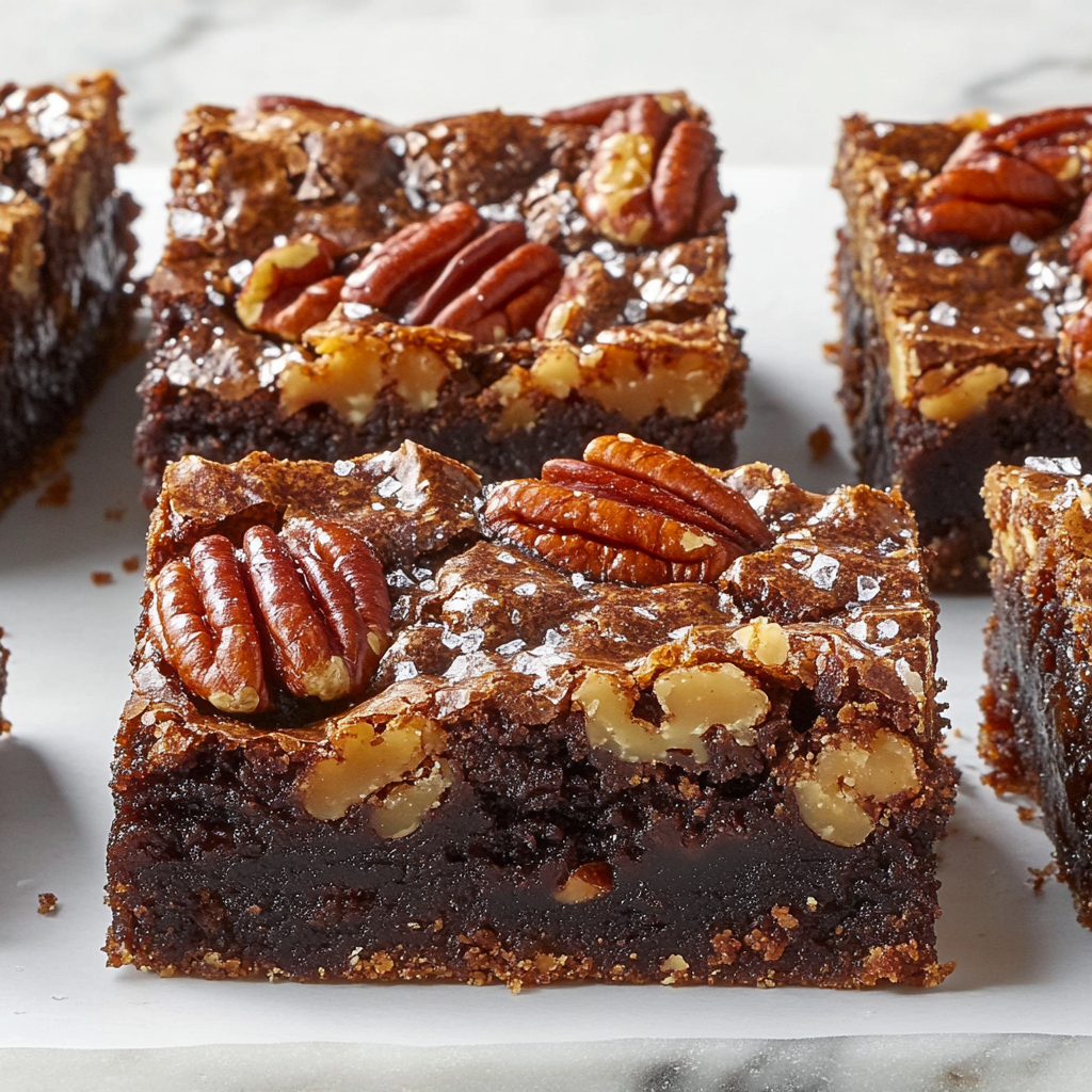The Best Salted Pecan Pie Brownies