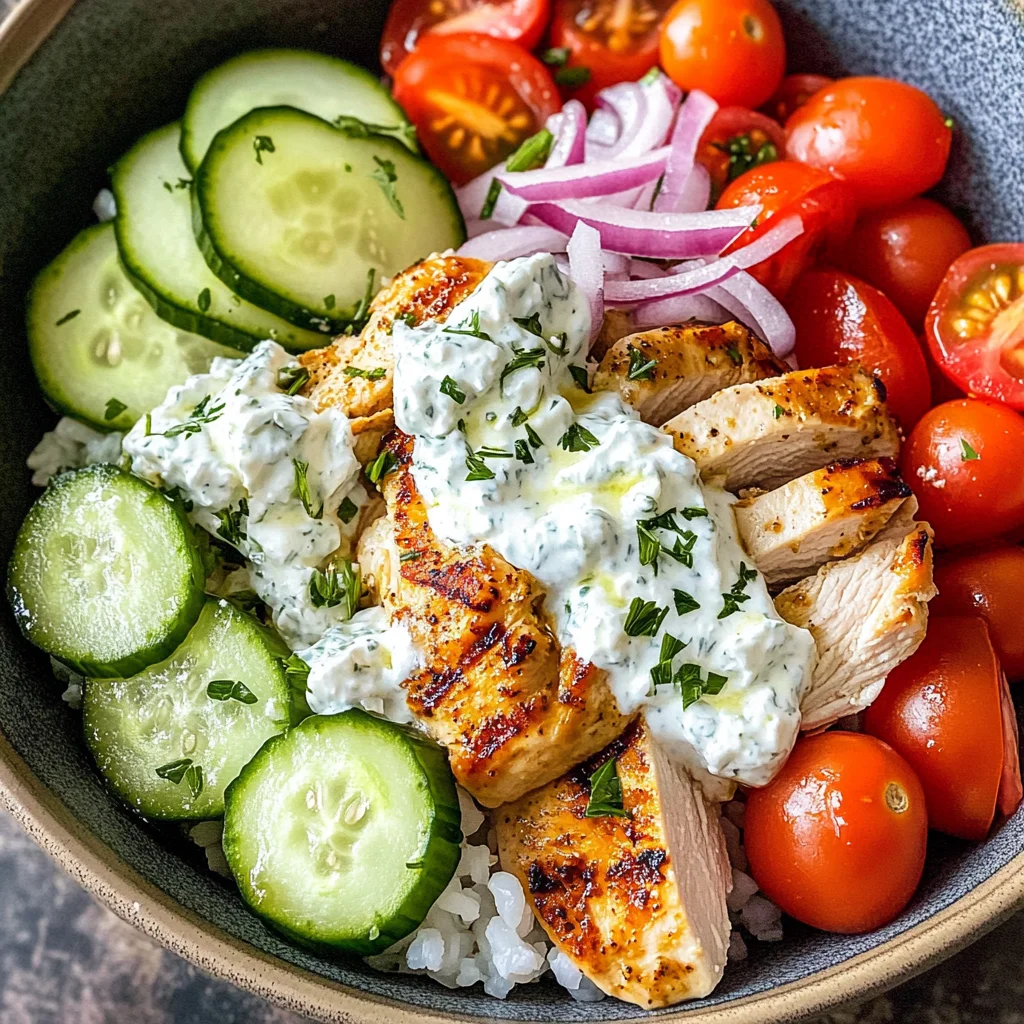 Creamy Chicken Bowls with Feta Sauce