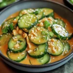 Cucumbers in Spicy Peanut Sauce