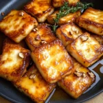 Golden Halloumi with Honey & Thyme