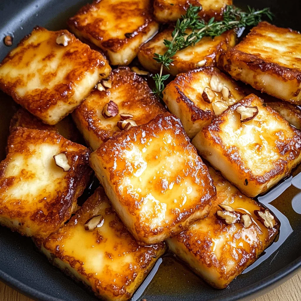 Golden Halloumi with Honey & Thyme