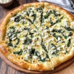 Greek Roasted Garlic Spinach White Pizza