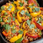 Ground turkey and peppers