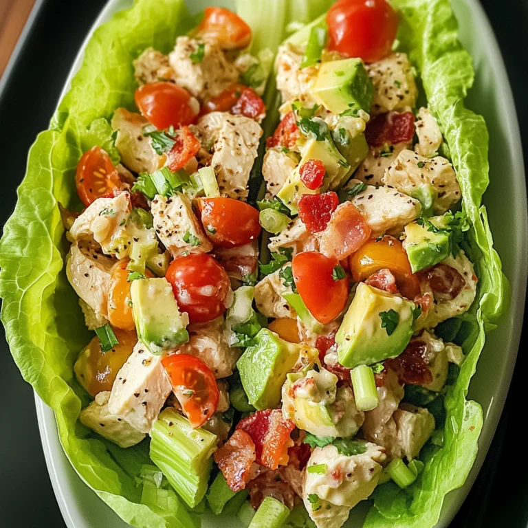 Light & Tasty BLT Chicken Salad Lettuce Wraps