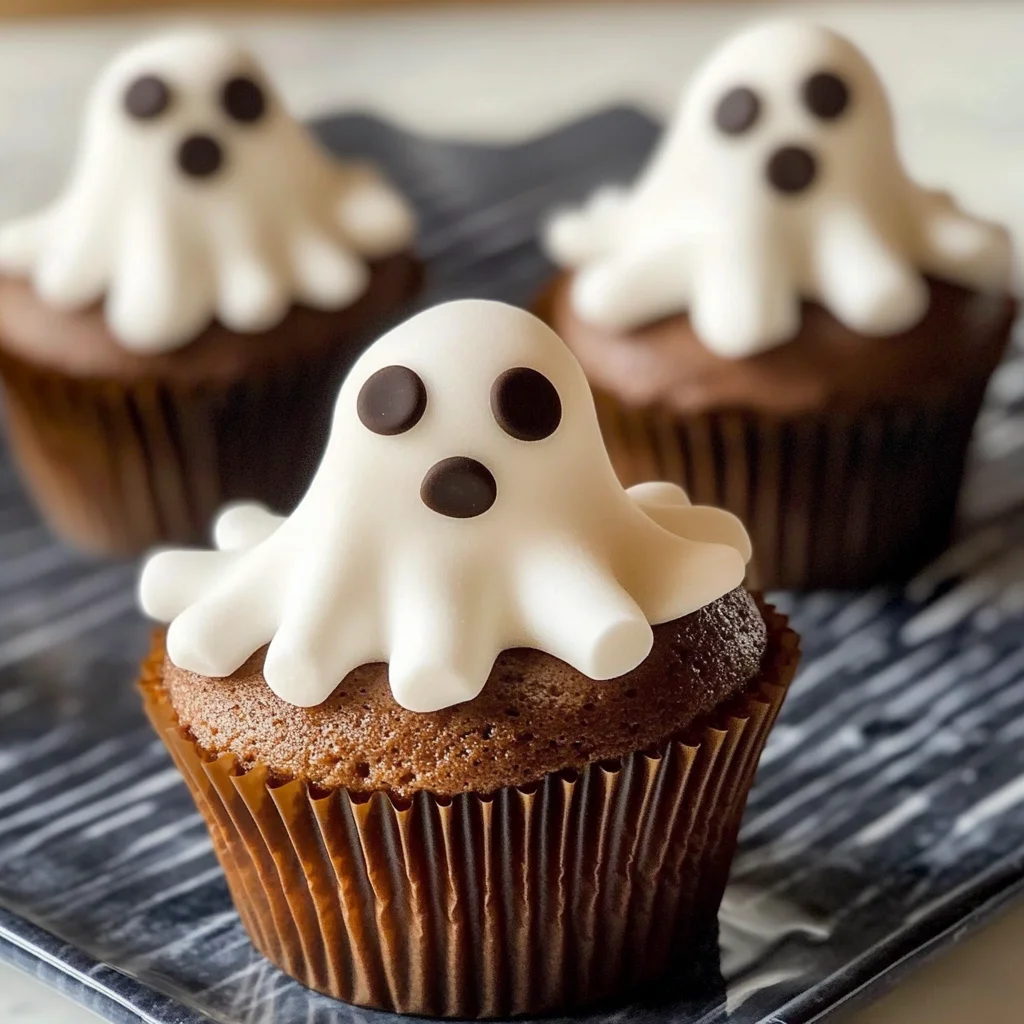 Marshmallow Ghost Cupcakes