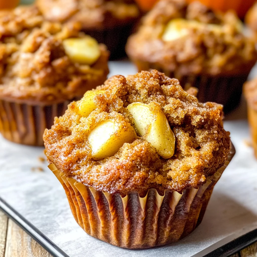Small Batch Apple Pumpkin Streusel Muffins