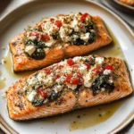Stuffed Salmon With Spinach & Feta (30 minutes!)