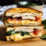 Turkey Melt with Cheddar, Spinach, and Bacon